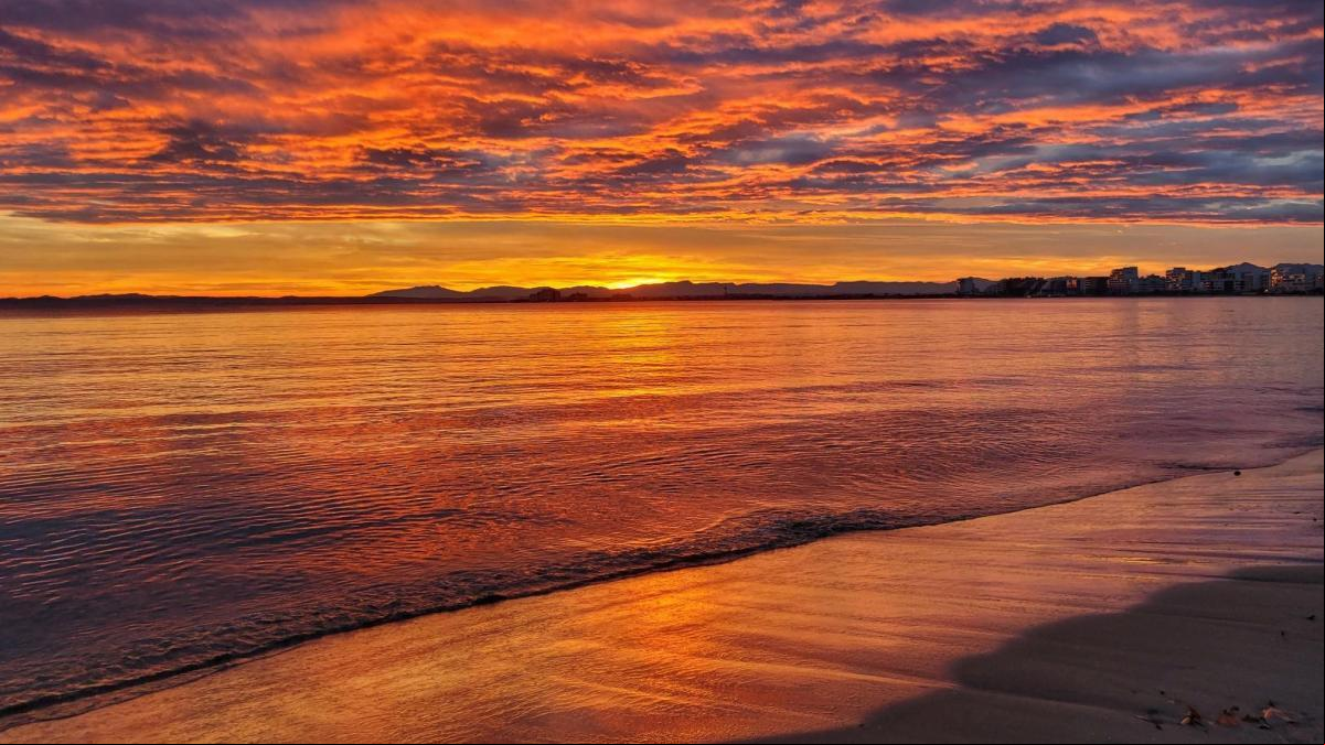 El atardecer pintado de Roses