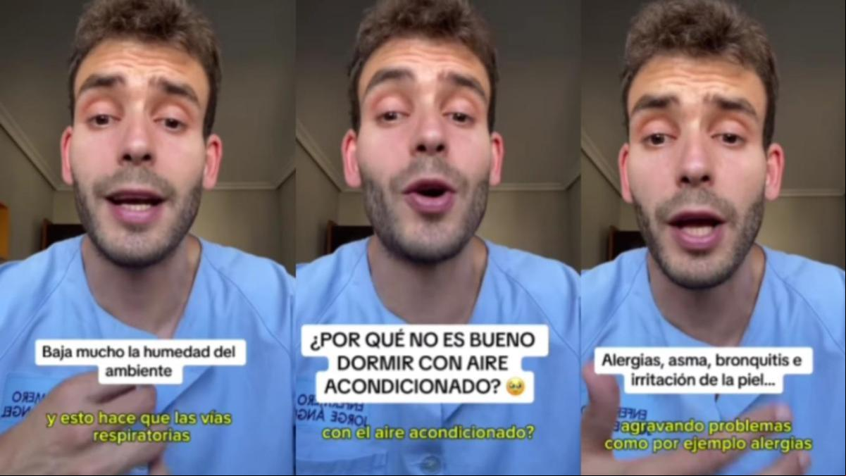 El enfermero Jorge Ángel desvela por qué no debemos dormir con el aire acondicionado: No es bueno para la salud