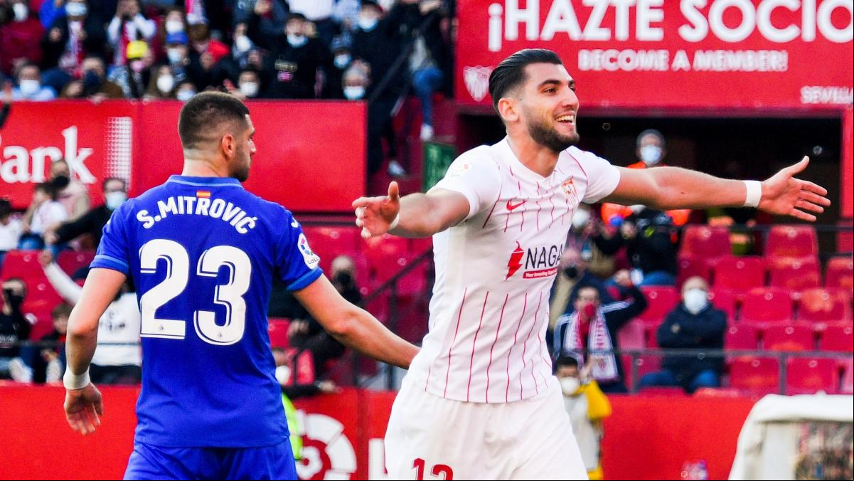El Sevilla gana al Getafe y afianza la segunda plaza