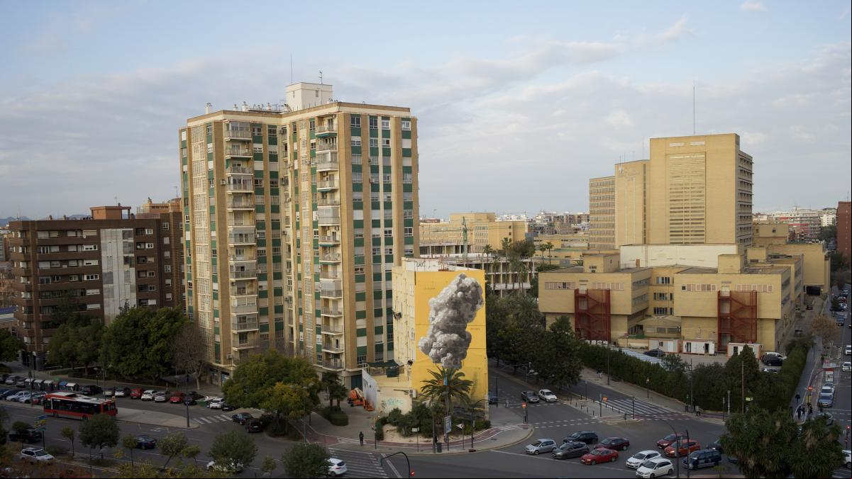 La guerra comienza aquí, el mural de Escif en València contra la guerra