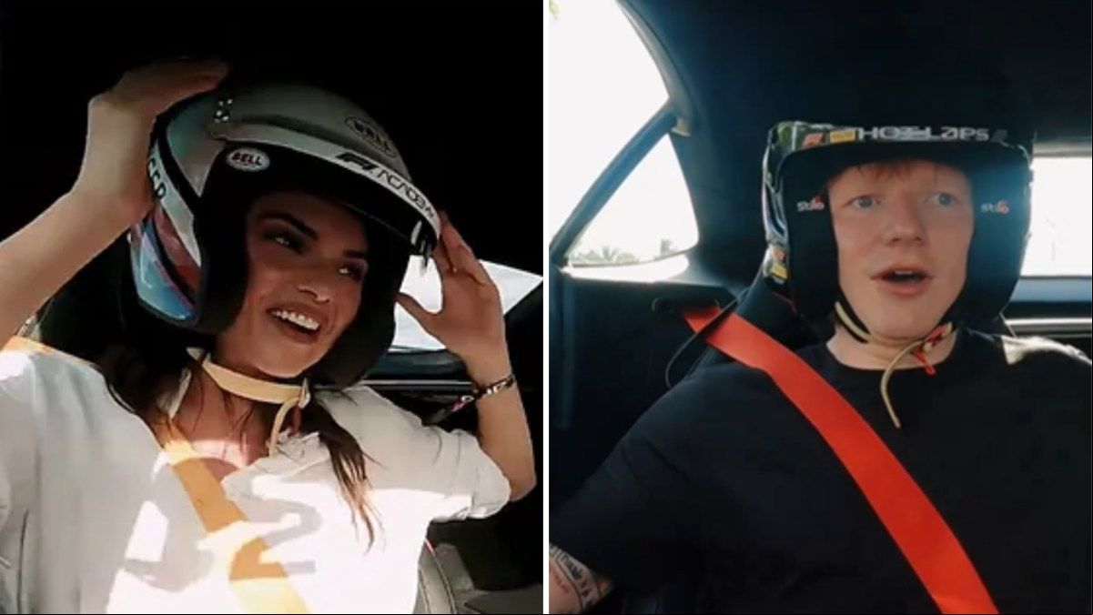 El mal rato de Kendall Jenner y Ed Sheeran durante el Gran Premio de Miami
