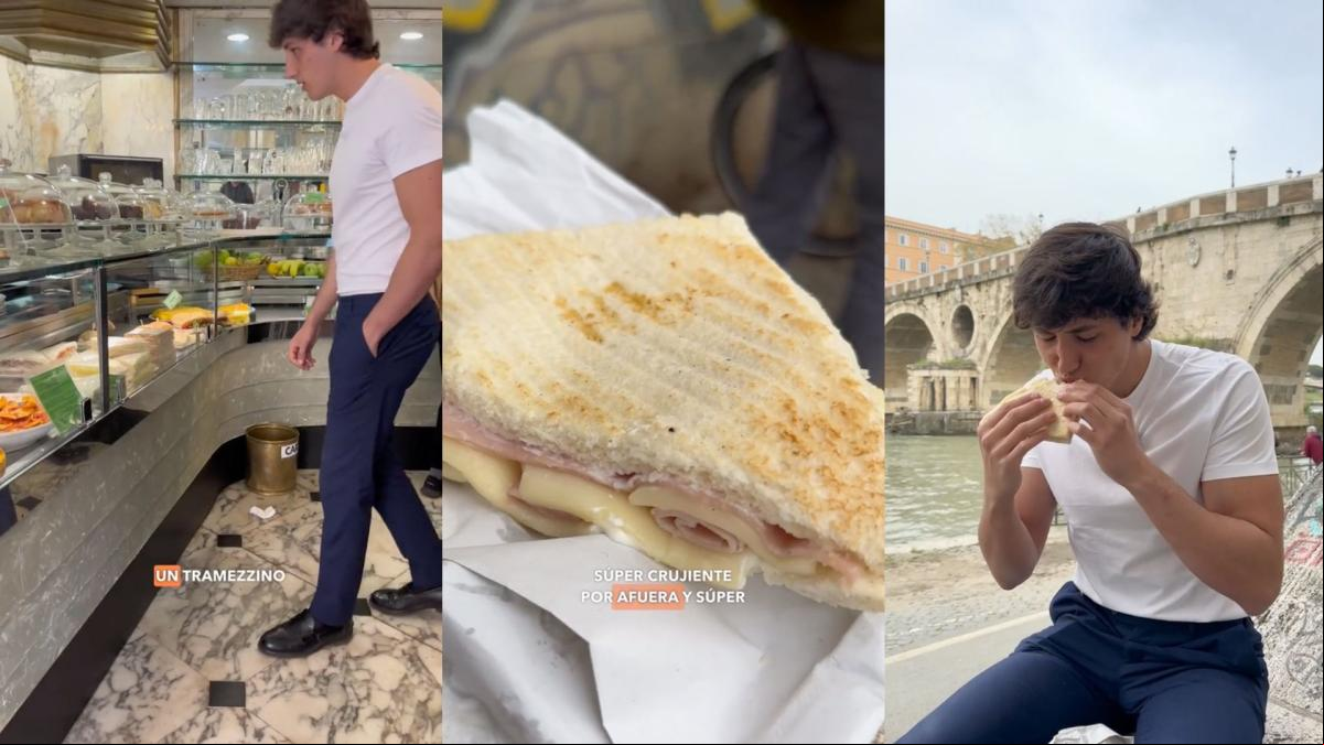Un italiano enseña en Roma la comida “de la que nunca has oído hablar” y le llueven las críticas: “Es un sándwich mixto”