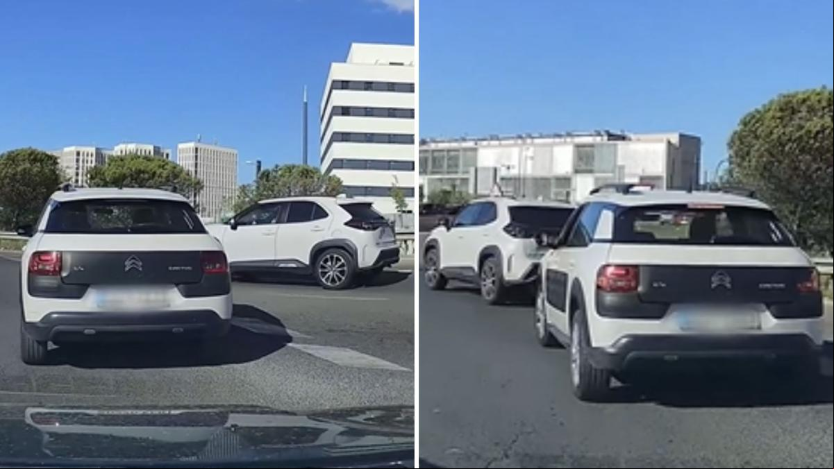La maniobra de un conductor en una rotonda de Granada que ha sido aplaudida por muchas personas: “El Robin Hood de las rotondas”