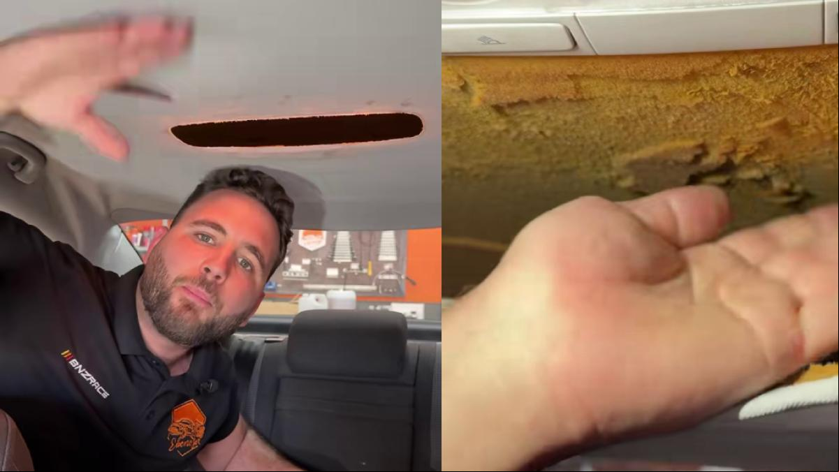 Un mecánico te explica por qué el techo interior de tu coche se descuelga y cómo puedes arreglarlo: “No vale poner pegamento porque, al no tener espuma, calará y quedará más feo”