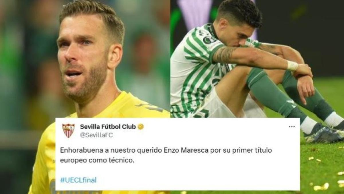 La felicitación envenenada del Sevilla tras la derrota del Betis en la final de la Conference League que hace saltar las chispas: “Con la temporada que han hecho...”